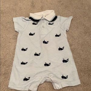 NWOT Laura Ashley Baby Boy Whale Romper